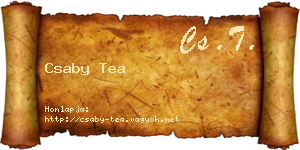 Csaby Tea névjegykártya