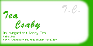 tea csaby business card